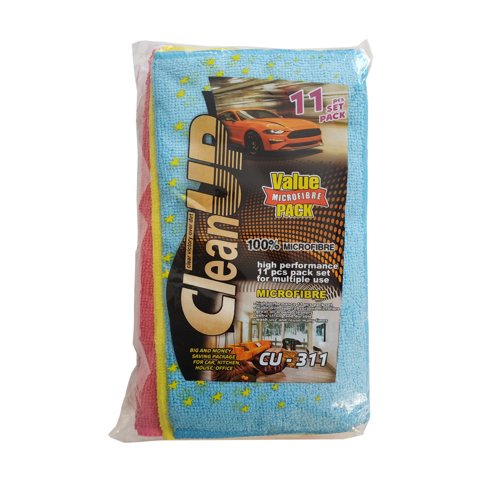 Універсальна серветка CleanUP CU-311 з мікрофібри, 25*25 см, 11 шт