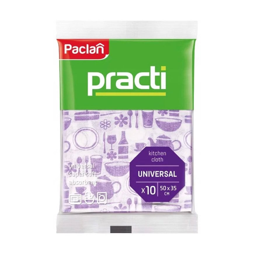 Універсальна серветка для прибирання кухні Paclan Practi Kitchen Cloth, 10 шт
