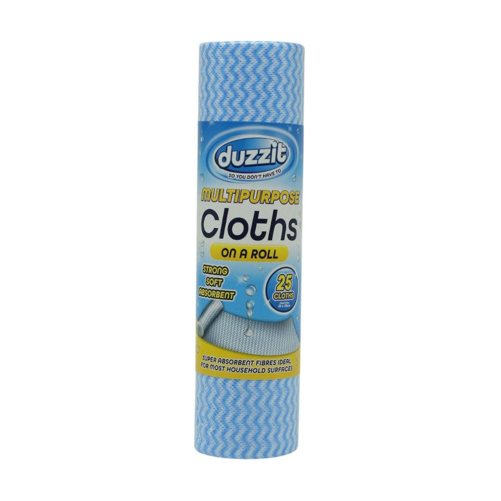 Універсальні серветки для прибирання Duzzit Multipurpose Cloths On Roll в рулоні, 23*38 см, 25 шт
