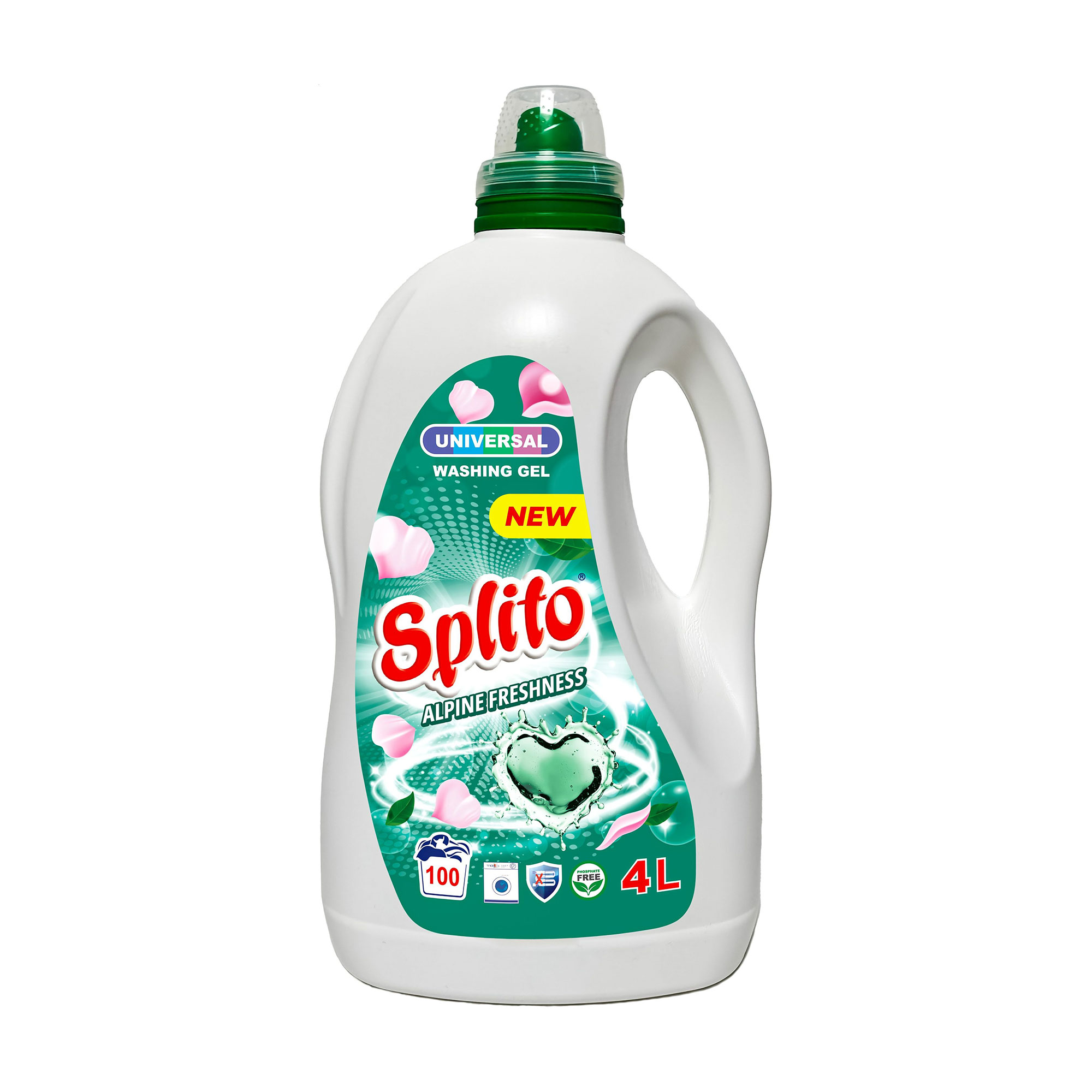 Універсальний гель для прання Splito Universal Alpine Freshness, 100 циклів прання, 4 л
