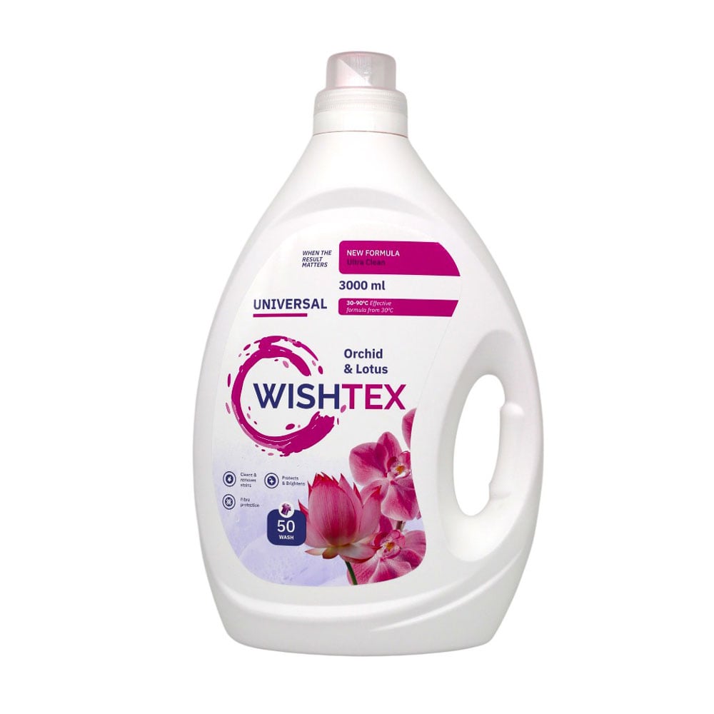 Універсальний гель для прання WishTex Universal Orchid &amp; Lotus, 50 циклів прання, 3 л