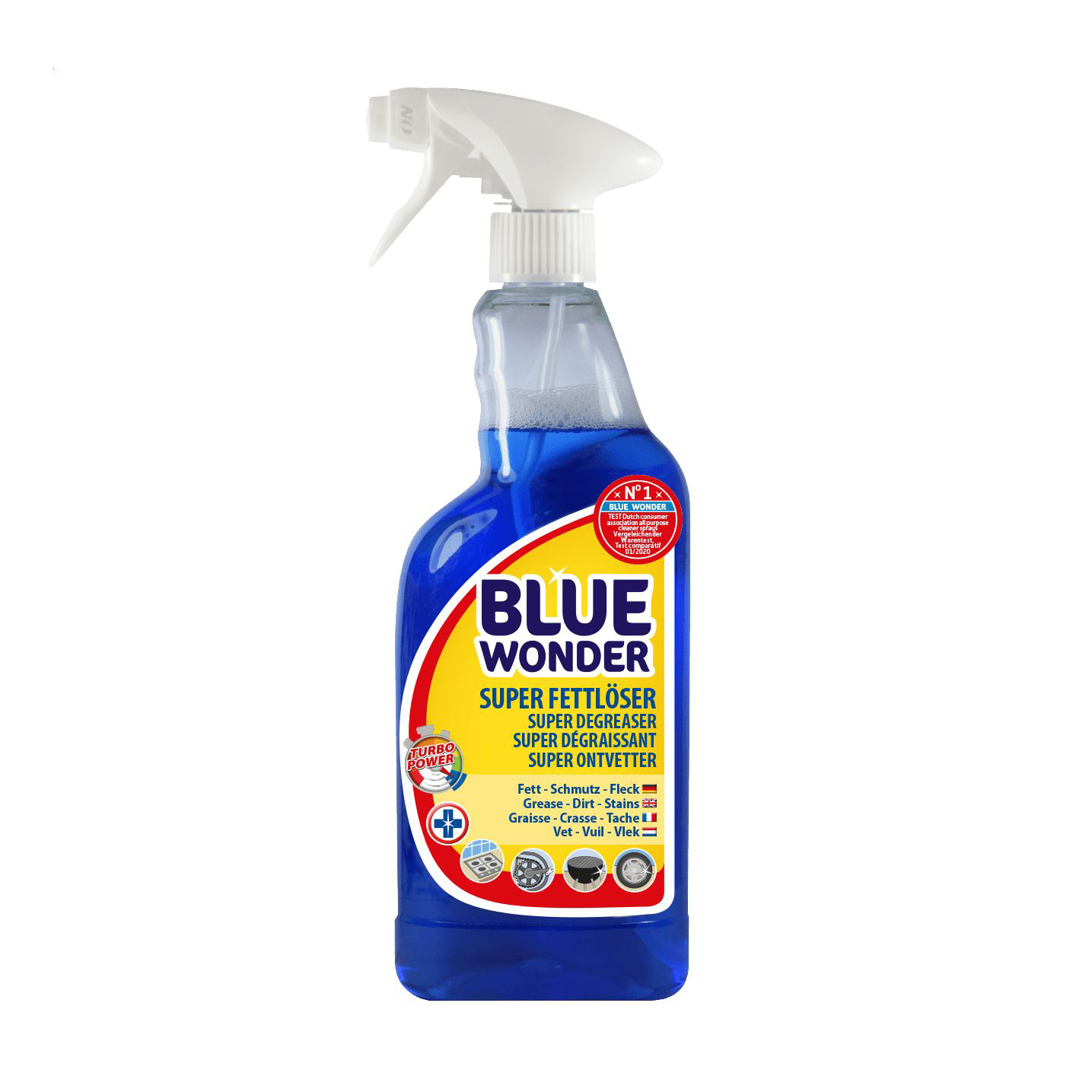 Універсальний спрей для видалення жиру Blue Wonder Super Ontvetter, 750 мл