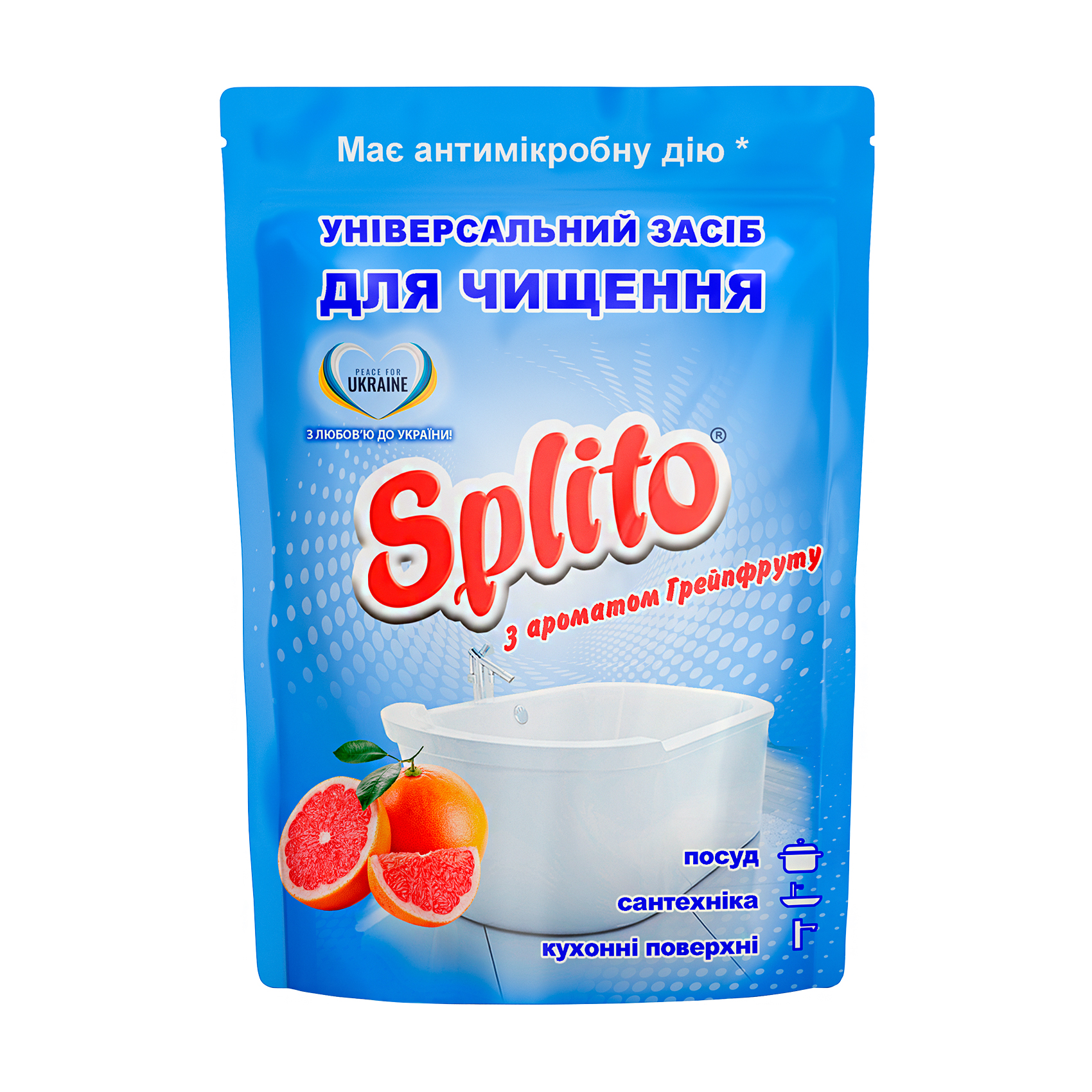 Універсальний засіб для чищення Splito з ароматом грейпфруту, 500 г (дойпак)