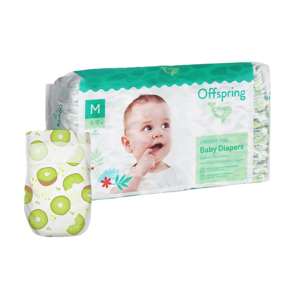 Упаковка підгузків Offspring Hairykiwi, розмір M (6-10 кг), 42 шт * 2 шт