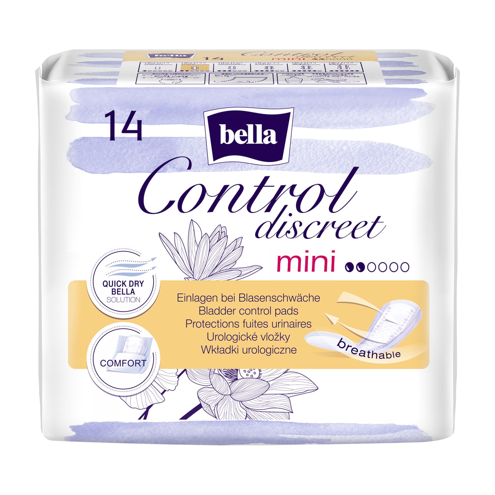 Урологічні прокладки жіночі Bella Control Discreet Mini, 14 шт