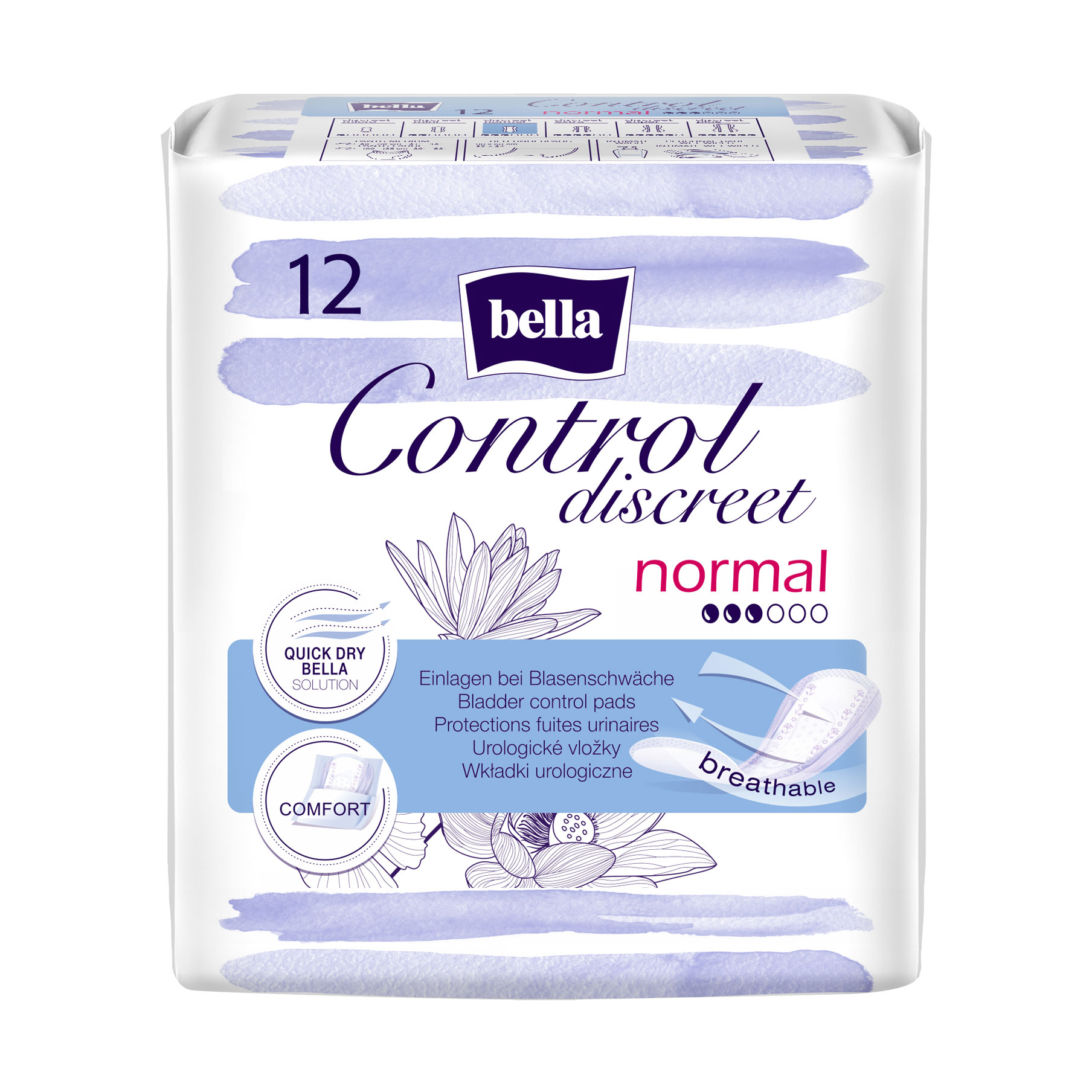 Урологічні прокладки жіночі Bella Control Discreet Normal, 12 шт