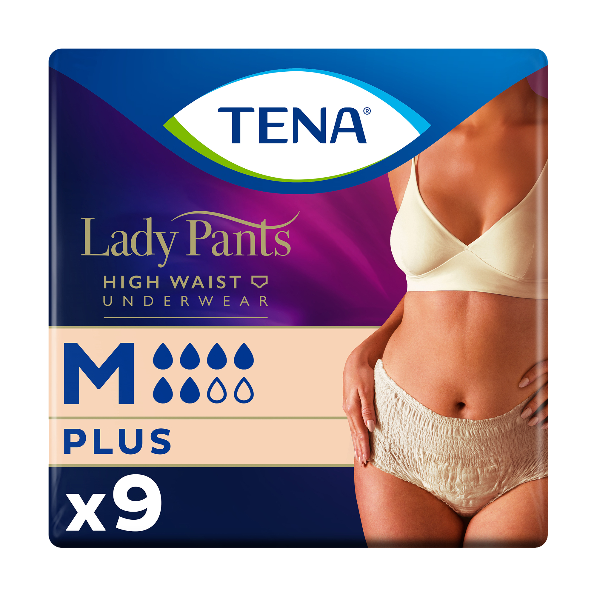 Урологічні труси жіночі TENA Lady Slim Pants Normal, M (75-105 см), 9 шт