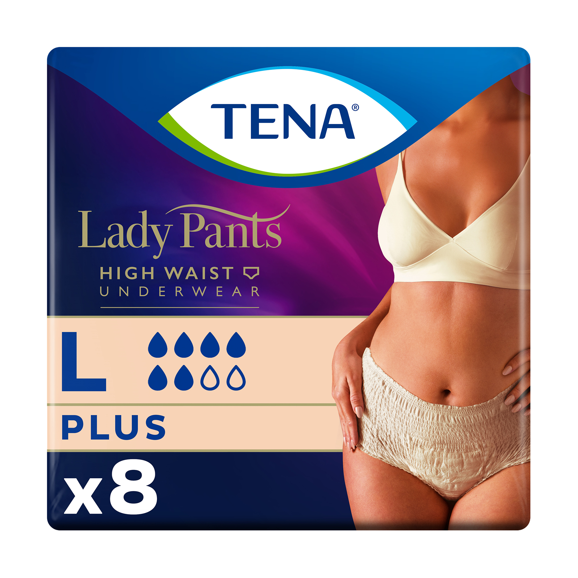 Урологічні труси жіночі TENA Lady Slim Pants Normal, L (95-130 см), 8 шт