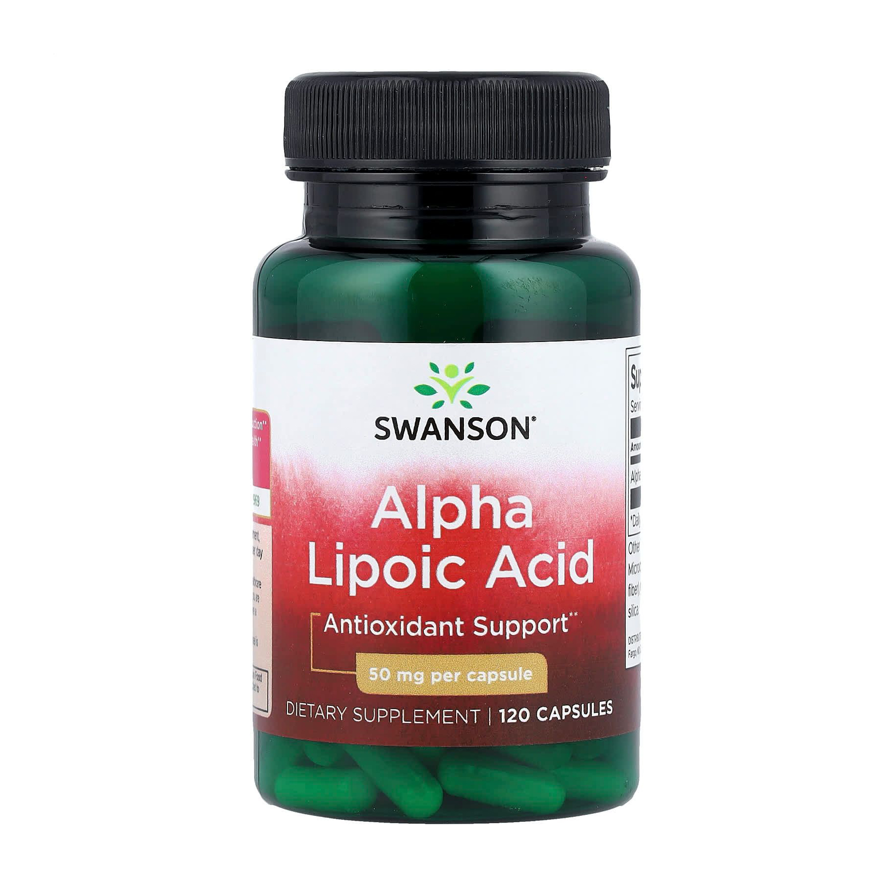 Уцінка! Альфа-ліпоєва кислота Swanson Alpha Lipoic Acid, 50 мг, 120 капсул