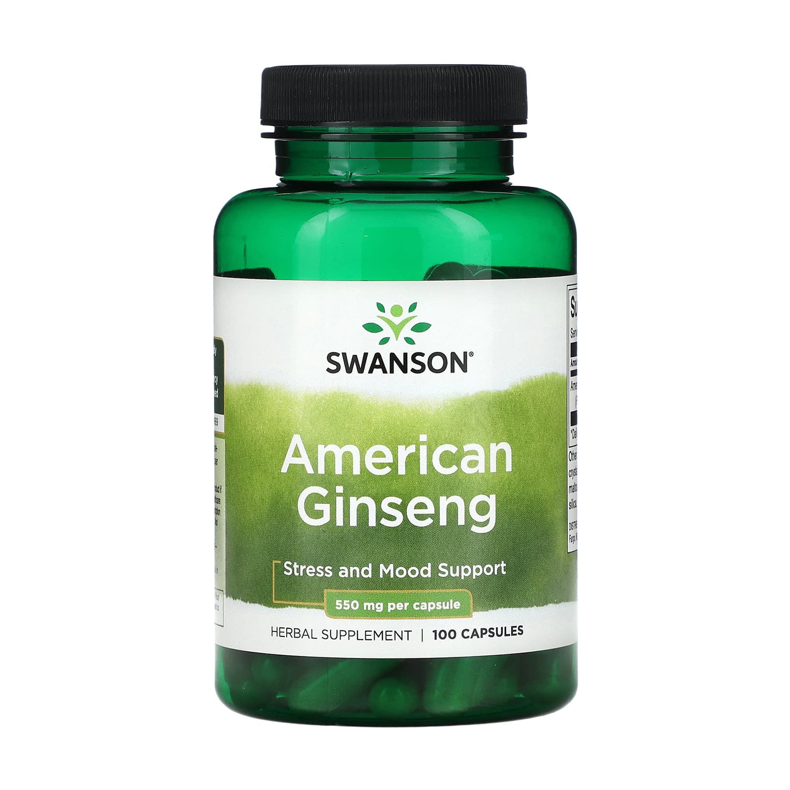 Уцінка! Американський женьшень Swanson American Ginseng, 550 мг, 100 капсул