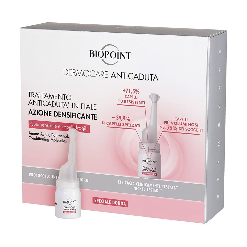 Уцінка! Ампули проти випадіння волосся для жінок Biopoint Dermocare Anticaduta, 20*6 мл