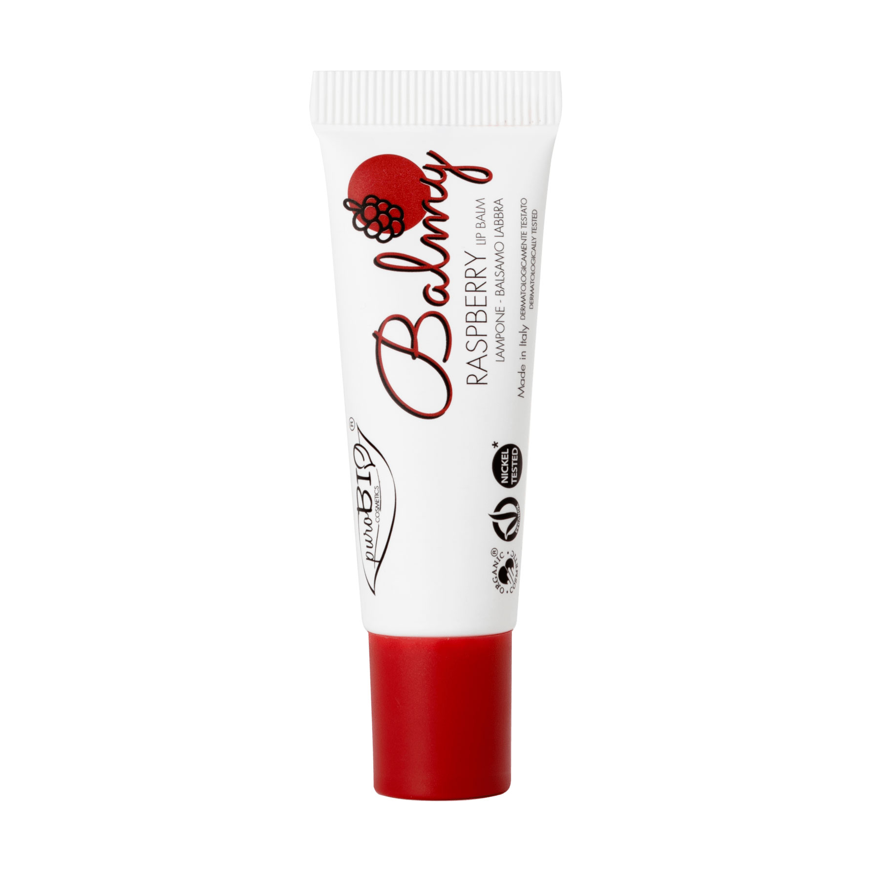 Уцінка! Бальзам для губ PuroBio Cosmetics Balmy Lip Balm Raspberry, 10 мл