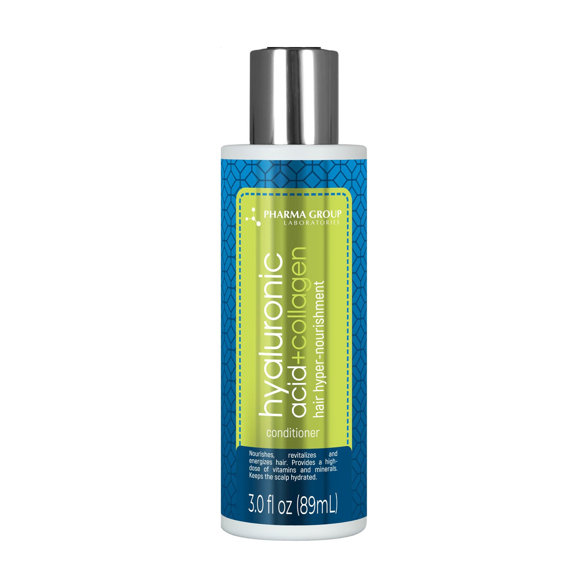 Уцінка! Бальзам для волосся PHARMA GROUP Laboratories Hyaluronic Acid + Collagen Гіперживлення від коренів до кінчиків, 89 мл