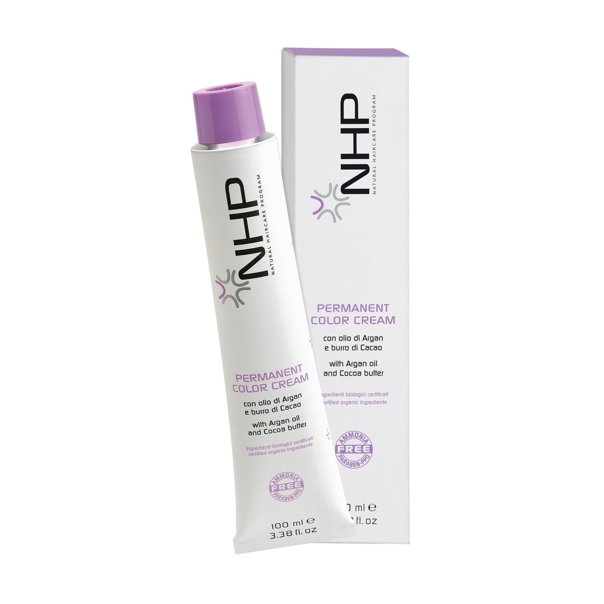 Уцінка! Безаміачна крем-фарба для волосся NHP Permanent Color Cream, 5.3 Світло-золотисто-каштановий, 100 мл
