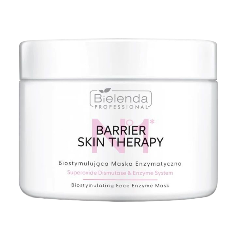 Уцінка! Біостимулювальна ензимна маска для обличчя Bielenda Professional Barrier Skin Therapy Enzyme Mask з супероксиддисмутазою та гідробіотиками, 150 г