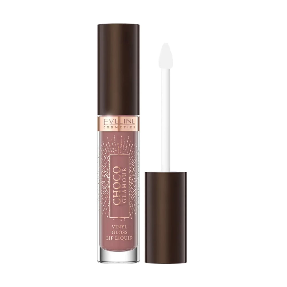 Уцінка! Блиск для губ Eveline Cosmetics Choco Glamour Vinyl Gloss Lip Liquid 03 Toffe Chocolate, 4.5 мл