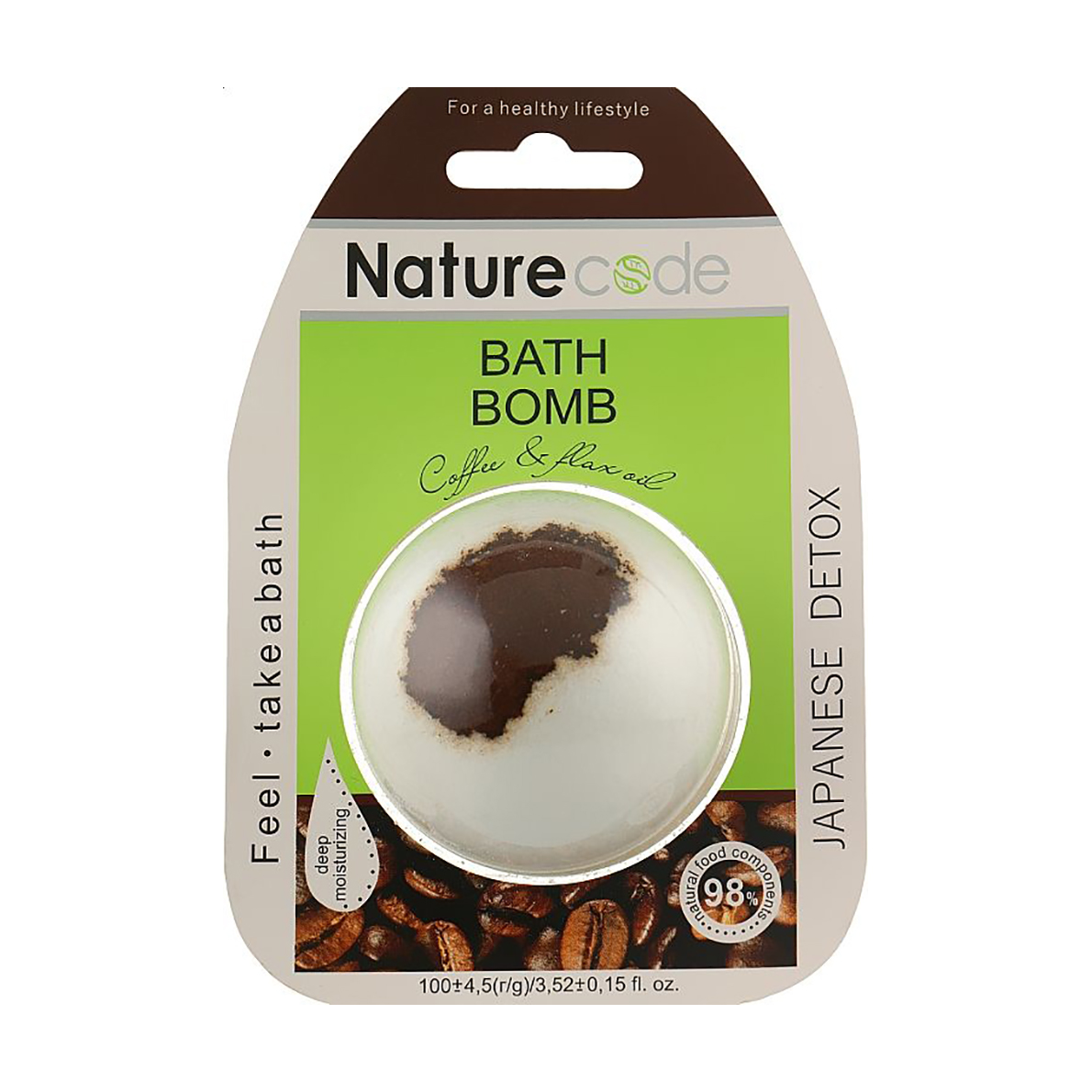 Уцінка! Бомбочка для ван Nature Code Japanese Detox, 100 г (блістер)