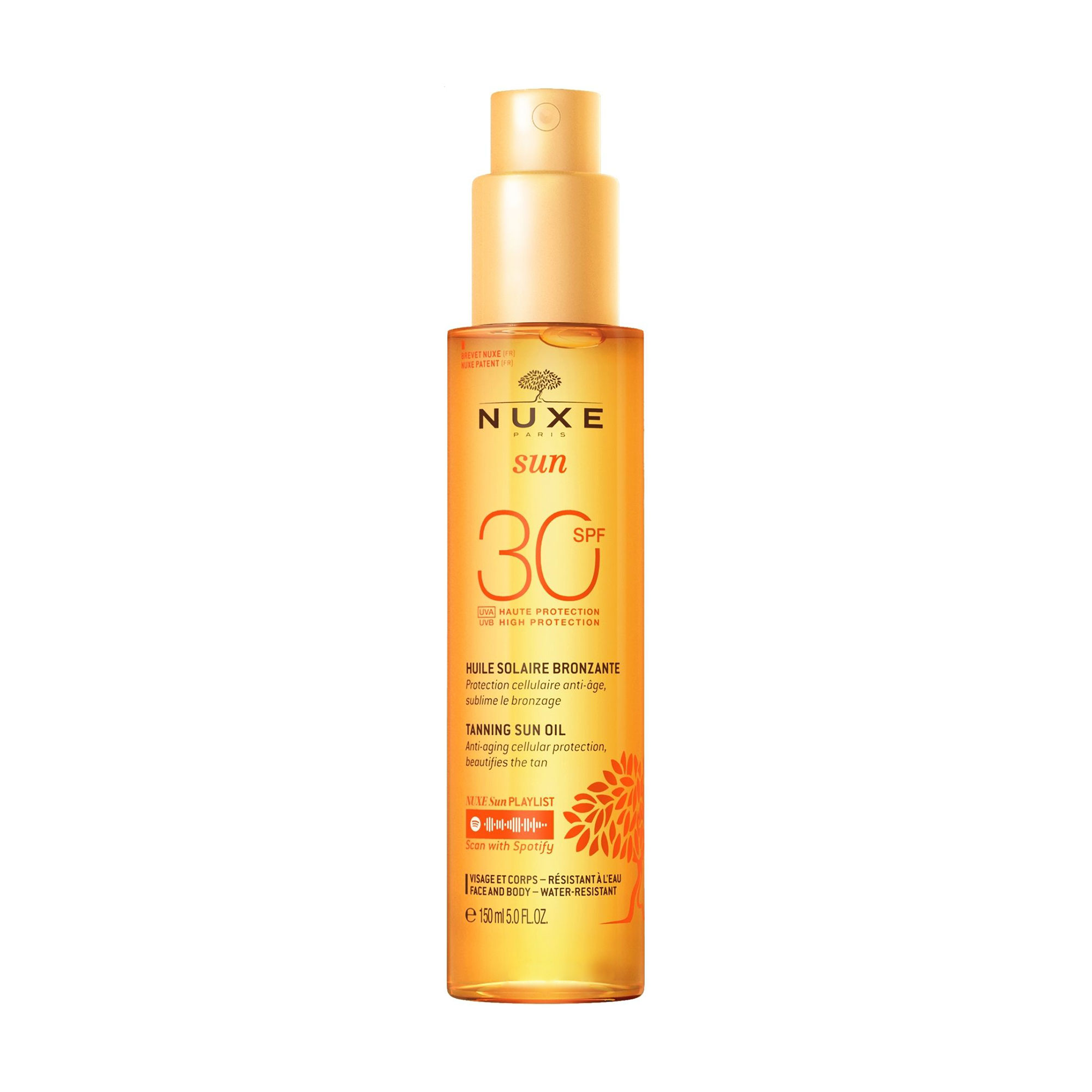 Уцінка! Бронзувальна олія для тіла та обличчя Nuxe Tanning Sun Oil SPF 30, 150 мл