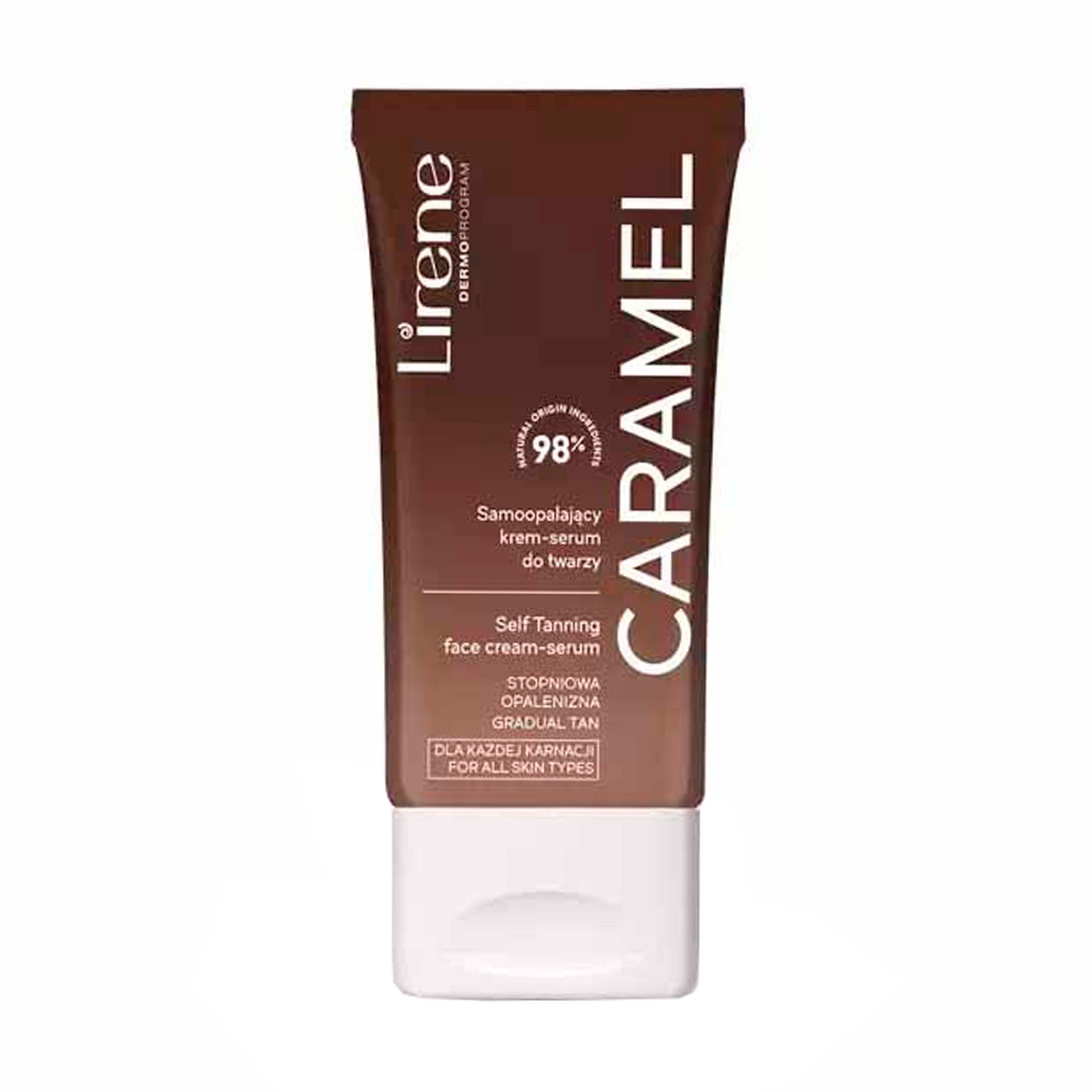 Уцінка! Бронзувальна сироватка для обличчя Lirene Glow Skin Perfect Tan Caramel, 50 мл