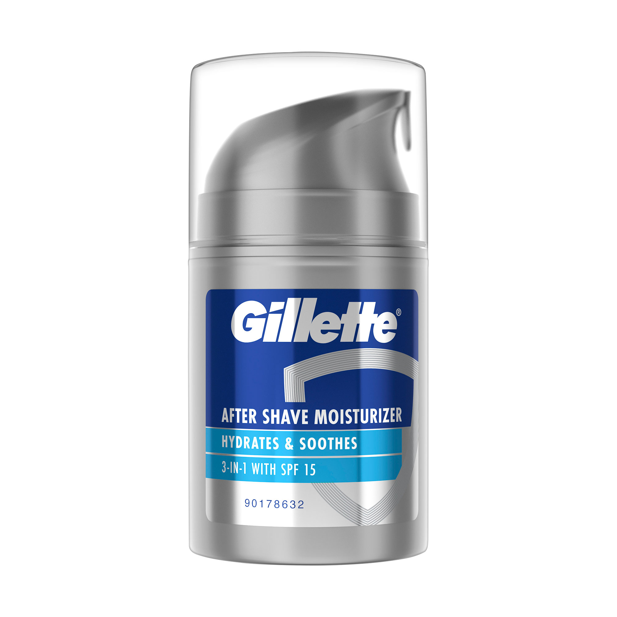 Уцінка! Чоловічий бальзам після гоління Gillette 3в1 Hydrates &amp; Soothes SPF 15, 50 мл