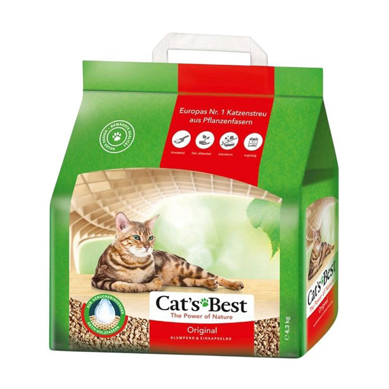 Уцінка! Деревний наповнювач для котячого туалету Cat's Best Original, 4.3 кг