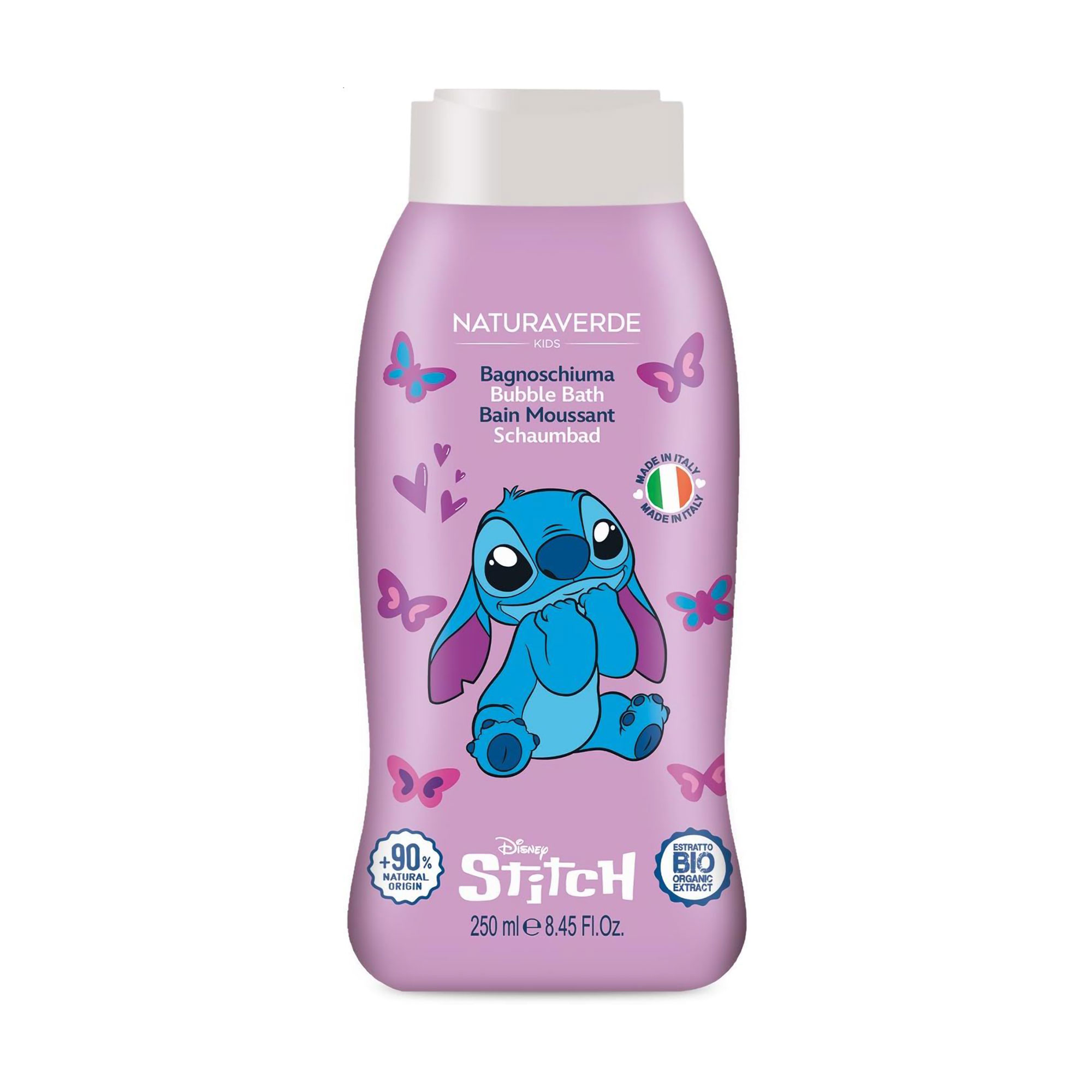 Уцінка! Дитяча піна для ванни Naturaverde Kids Disney Stitch Bubble Bath, 250 мл