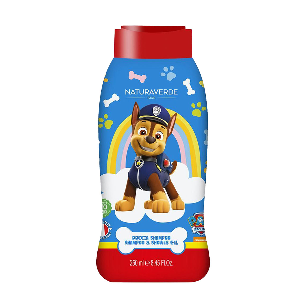 Уцінка! Дитячий гель для душу та шампунь Naturaverde Kids Paw Patrol Shampoo &amp; Shower Gel, 250 мл