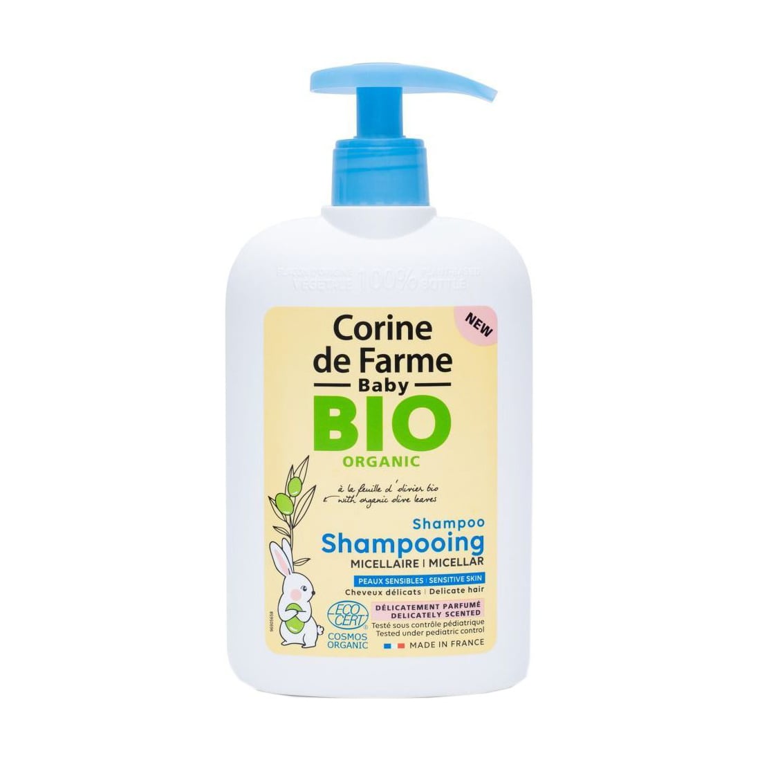 Уцінка! Дитячий шампунь для волосся Corine de Farme Baby Bio Organic Shampoo з листям оливи, 480 мл