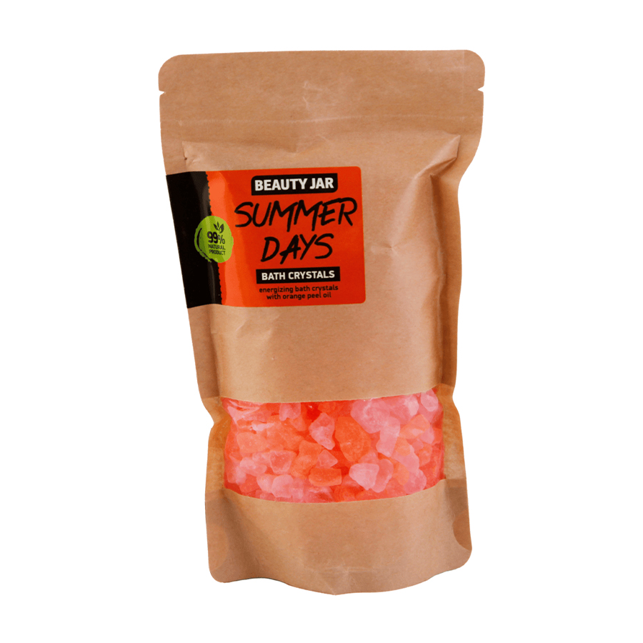 Уцінка! Енергізувальні кристали для ванни Beauty Jar Summer Days Bath Crystals з олією з апельсинових шкірок, 600 г