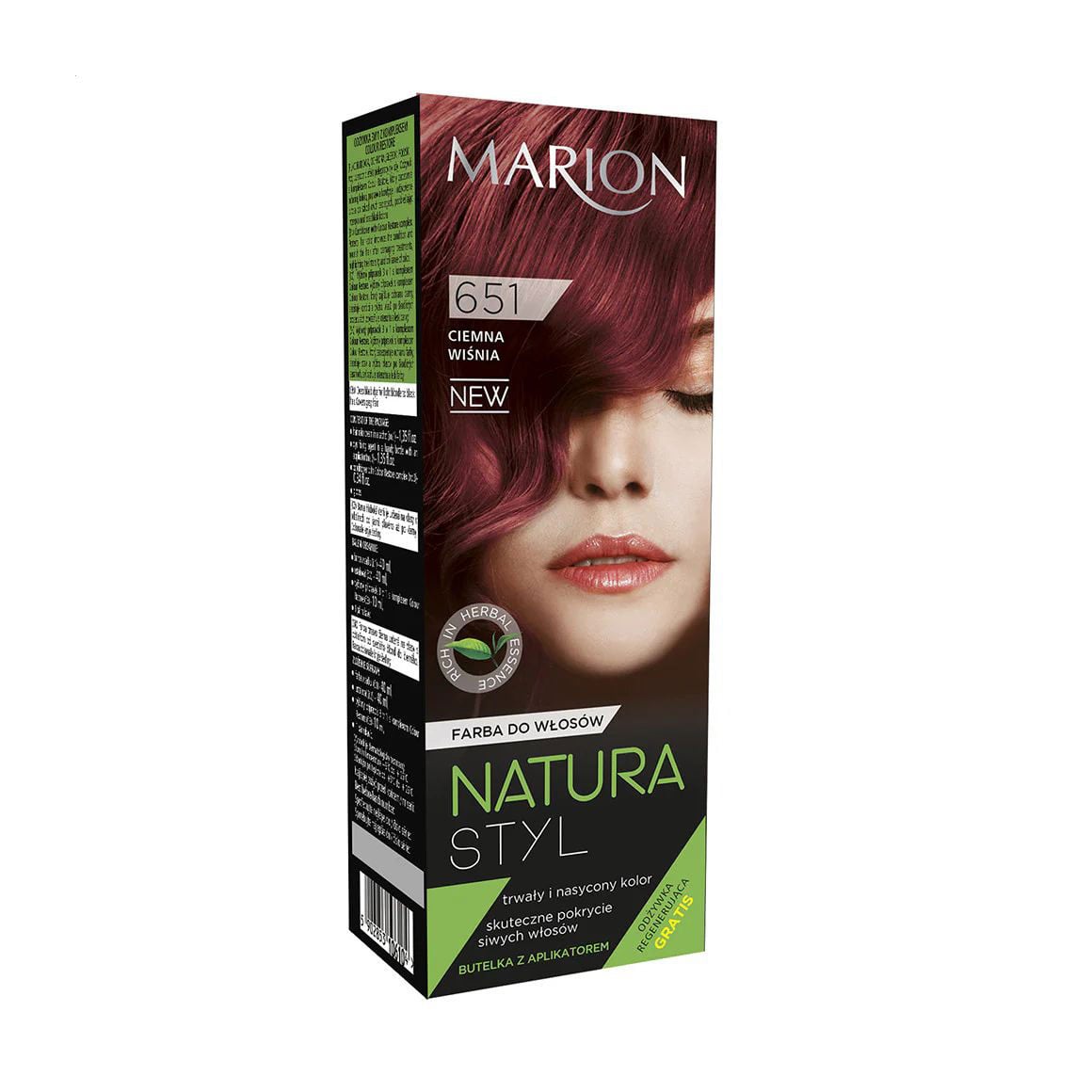 Уцінка! Фарба для волосся Marion Natura Styl Hair Dye 651 Black Cherry, 90 мл