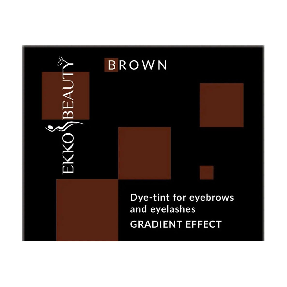 Уцінка! Фарба-тінт для брів та вій Ekko Beauty Gradient Effect, Brown, 3 мл