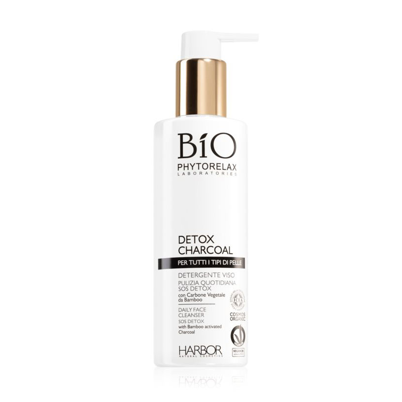 Уцінка! Гель для вмивання Phytorelax Laboratories Detox Charcoal SOS Daily Face Cleanser Anti-pollution для щоденного використання, 200 мл