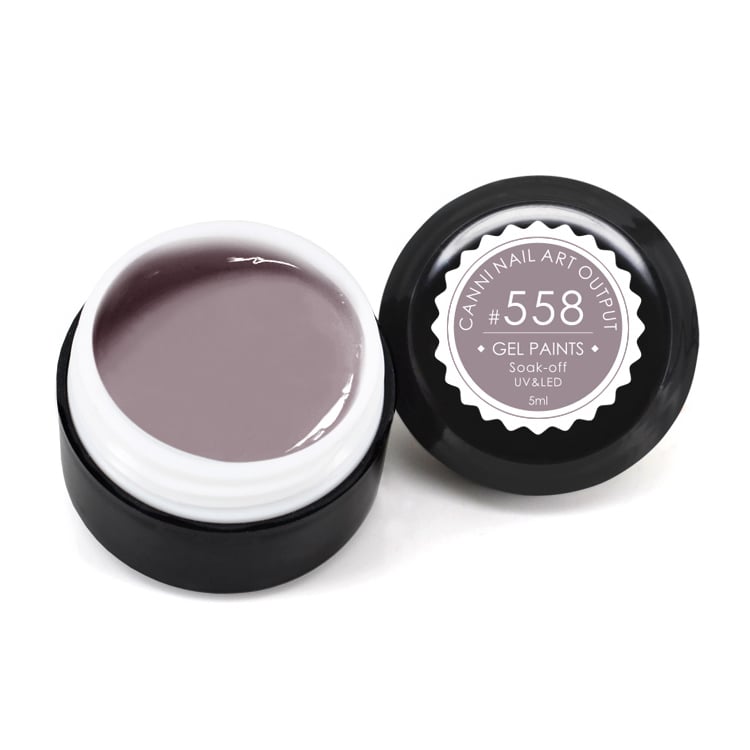 Уцінка! Гель-фарба Canni Nail Art Output Gel Paints Soak-off UV&amp;LED 558 лілово-сіра, 5 мл