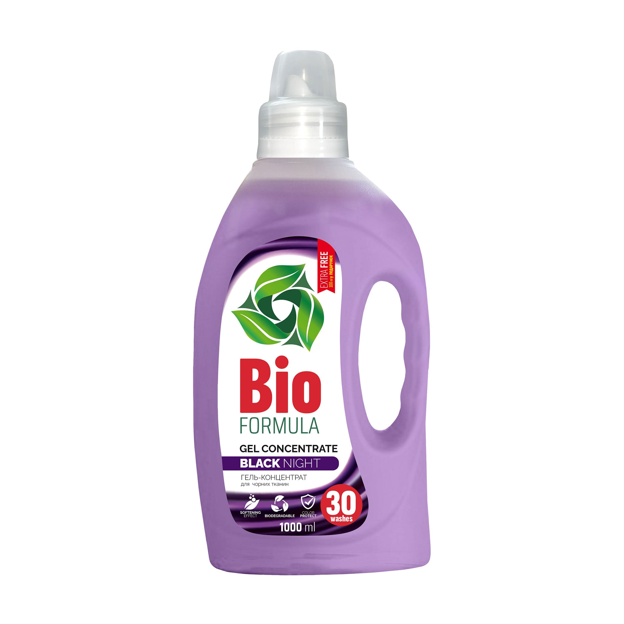 Уцінка! Гель-концентрат для прання BIO Formula Black Night для чорних тканин, 30 циклів прання, 1 л