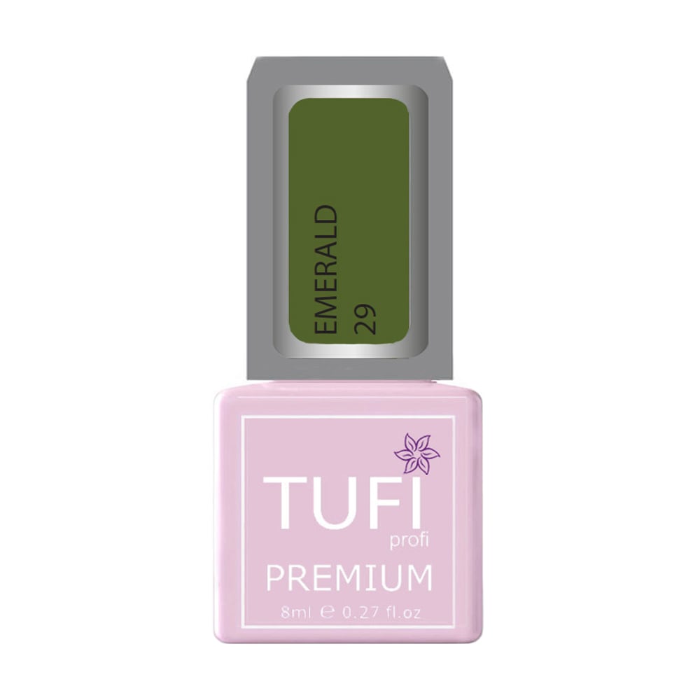 Уцінка! Гель-лак для нігтів Tufi Profi Premium Emerald 29 Степова трава, 8 мл