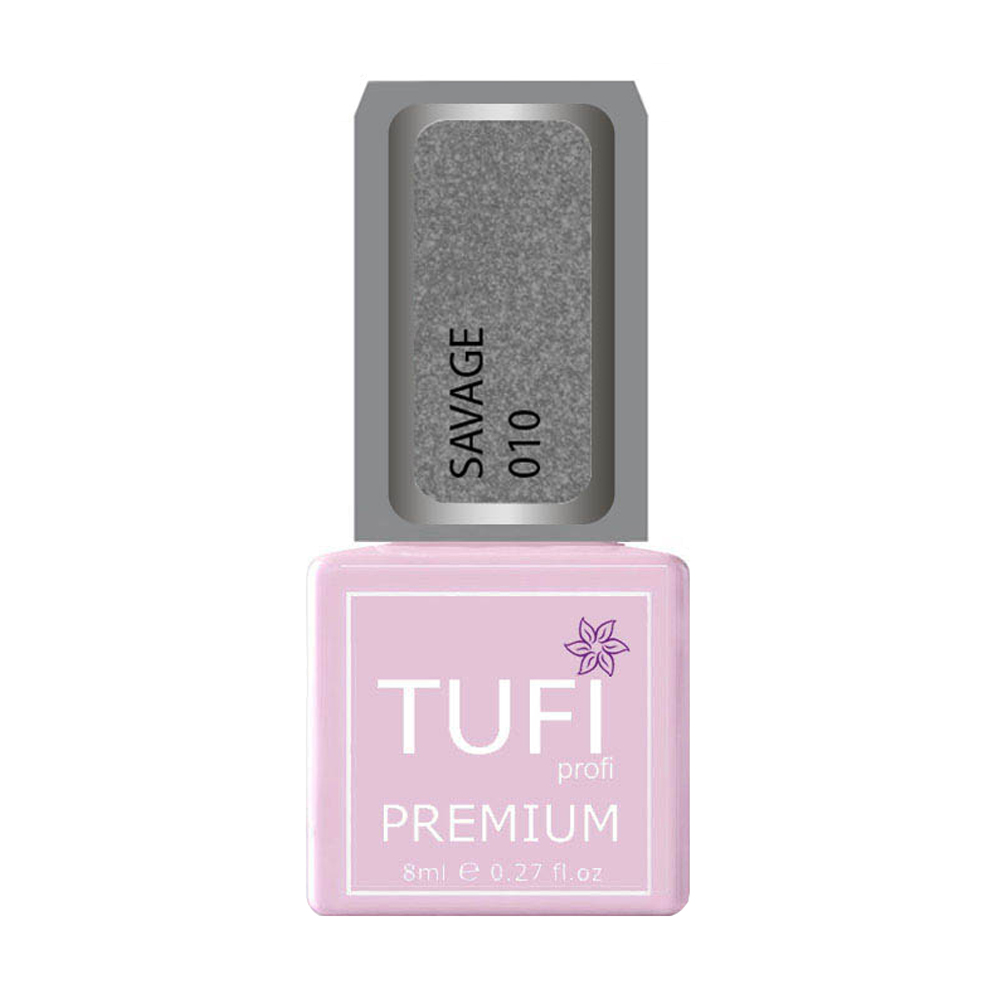 Уцінка! Гель-лак для нігтів Tufi profi Premium Savage 010 Світловідбивний Альбіон, 8 мл