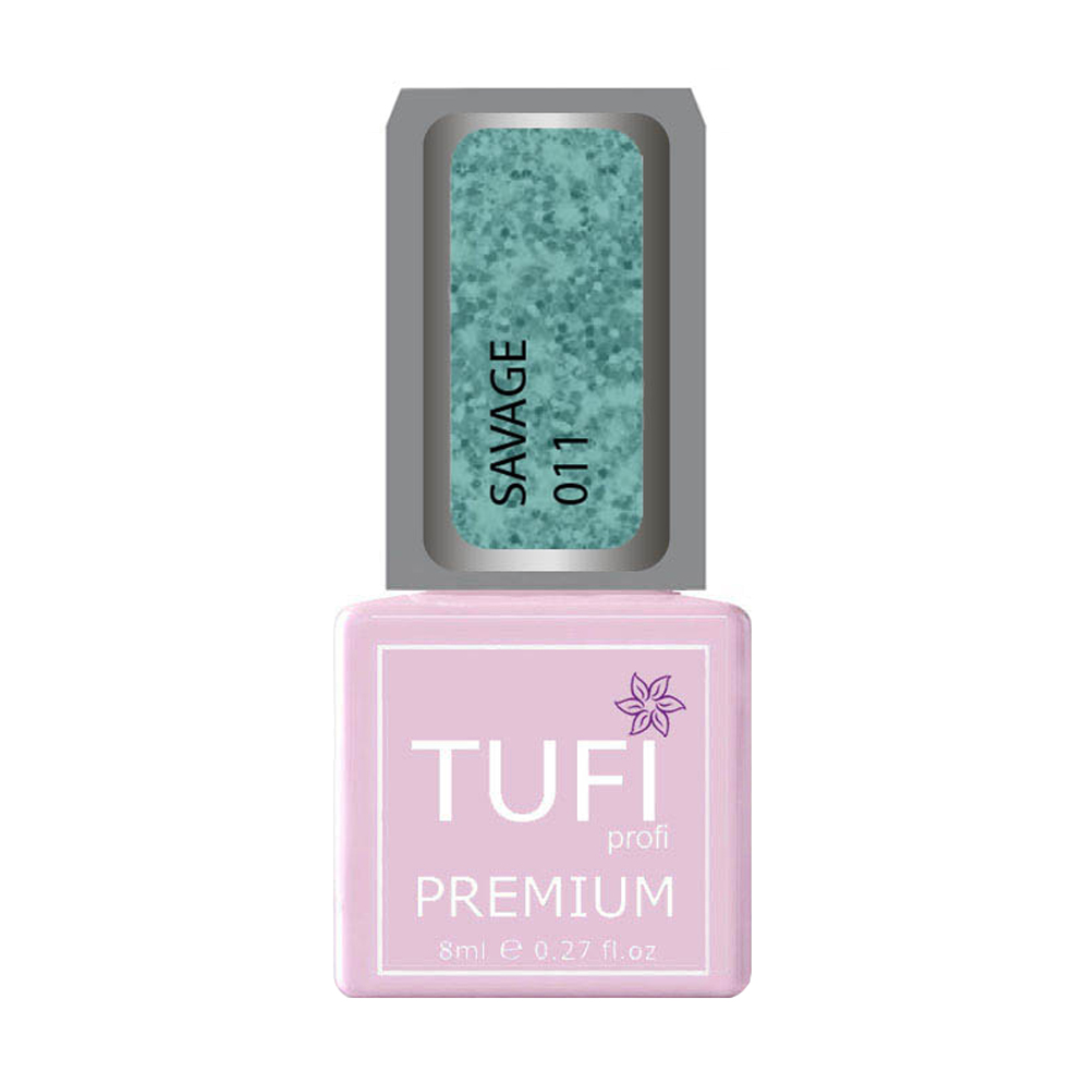Уцінка! Гель-лак для нігтів Tufi profi Premium Savage 011 Світловідбивна Ніцца, 8 мл