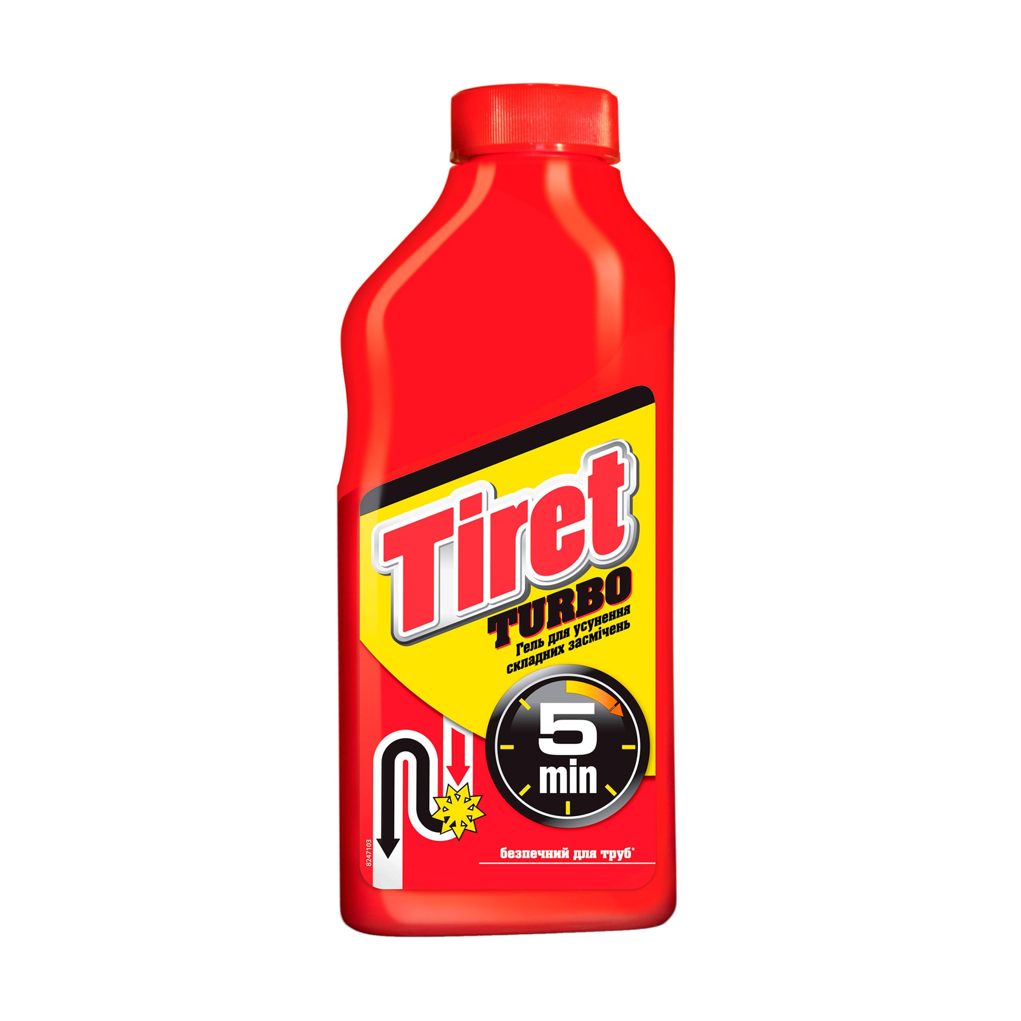Уцінка! Гель Tiret Turbo для прочищення труб, 500 мл