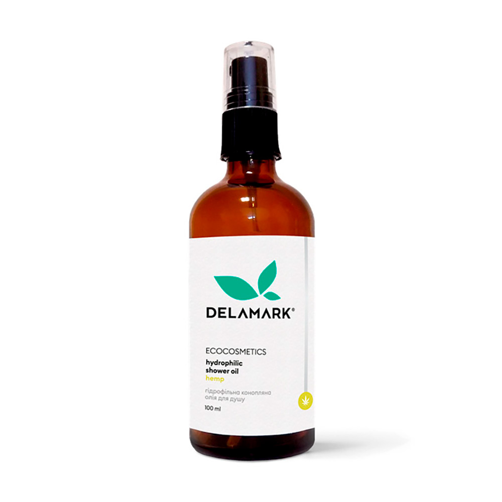 Уцінка! Гідрофільна конопляна олія для душу DeLaMark Hydrophilic Shower Hemp Oil, 100 мл