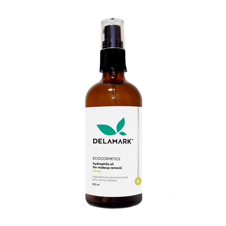 Уцінка! Гідрофільна олія для зняття макіяжу Delamark Hydrophilic Hemp Oil, 100 мл