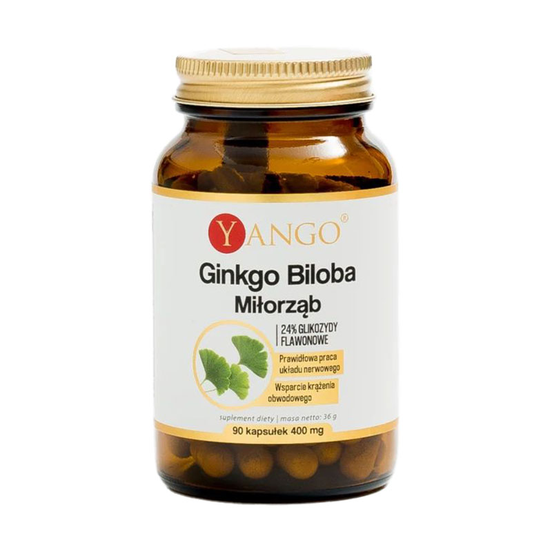 Уцінка! Гінкго білоба Yango Ginkgo Biloba, 400 мг, 90 капсул