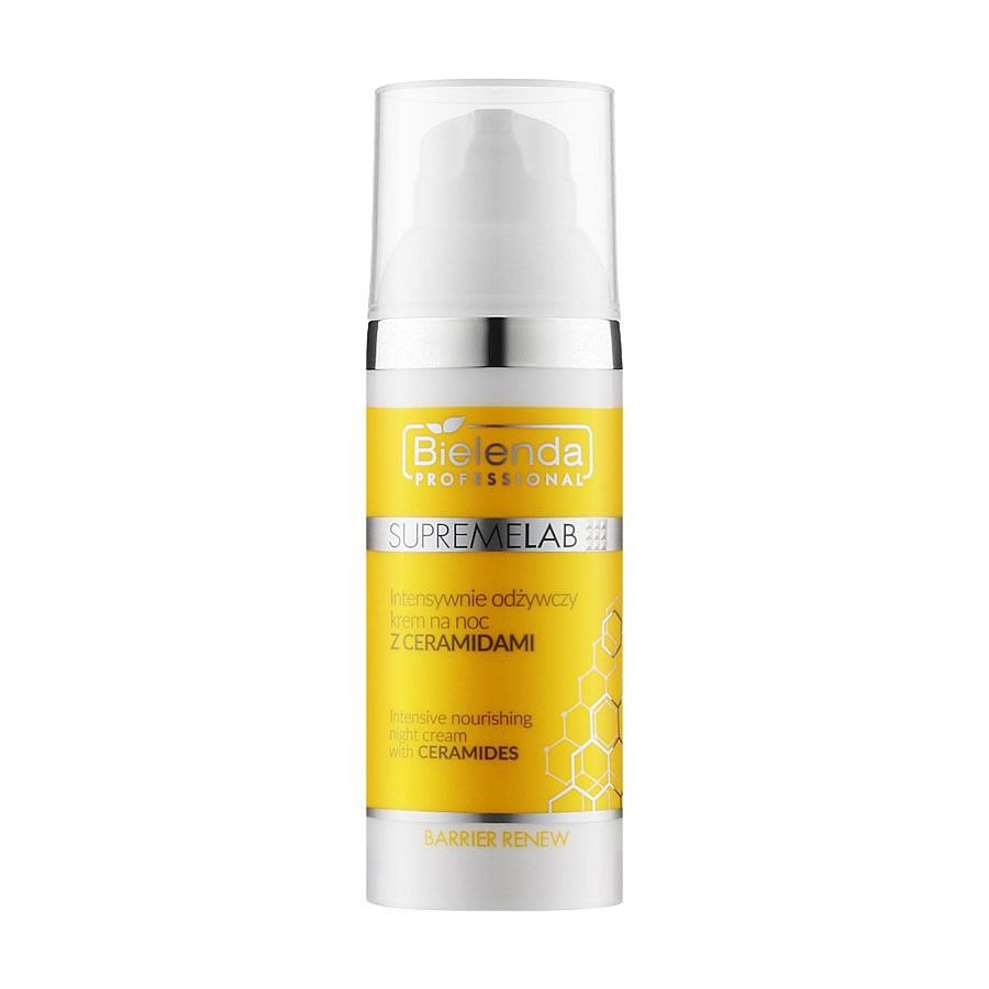 Уцінка! Інтенсивний живильний нічний крем для обличчя Bielenda Professional Supremelab Barrier Renew Night Cream з церамідами, 50 мл