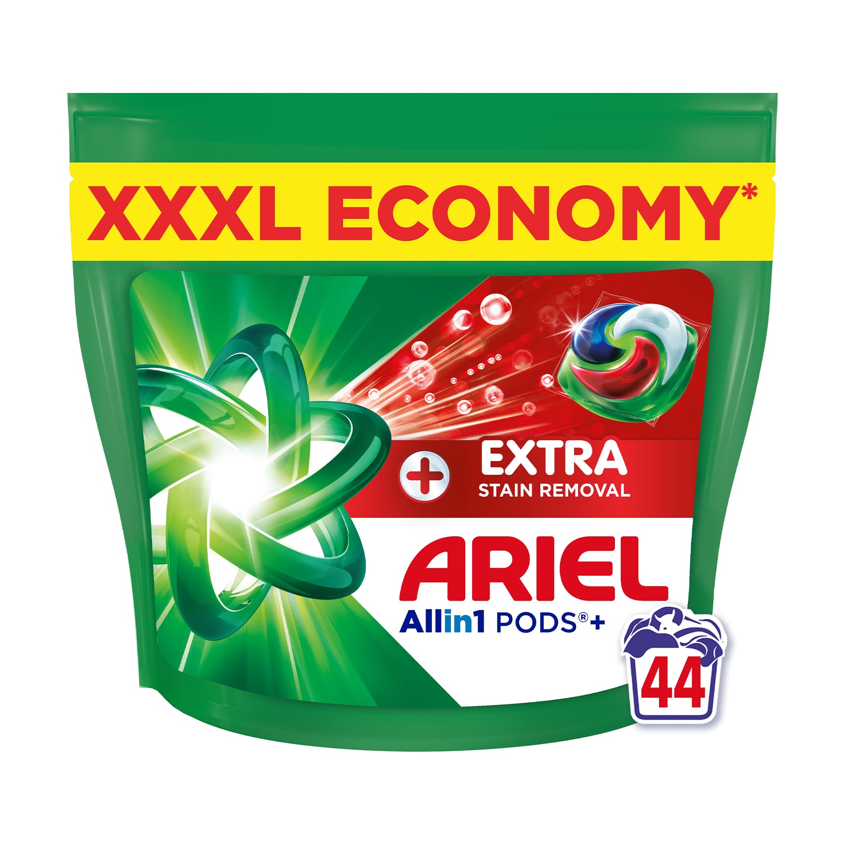 Уцінка! Капсули для прання ARIEL Pods+ All-in-1 Extra Stain Removal Все-в-1, Екстрасила виведення плям, 44 цикли прання, 44 шт