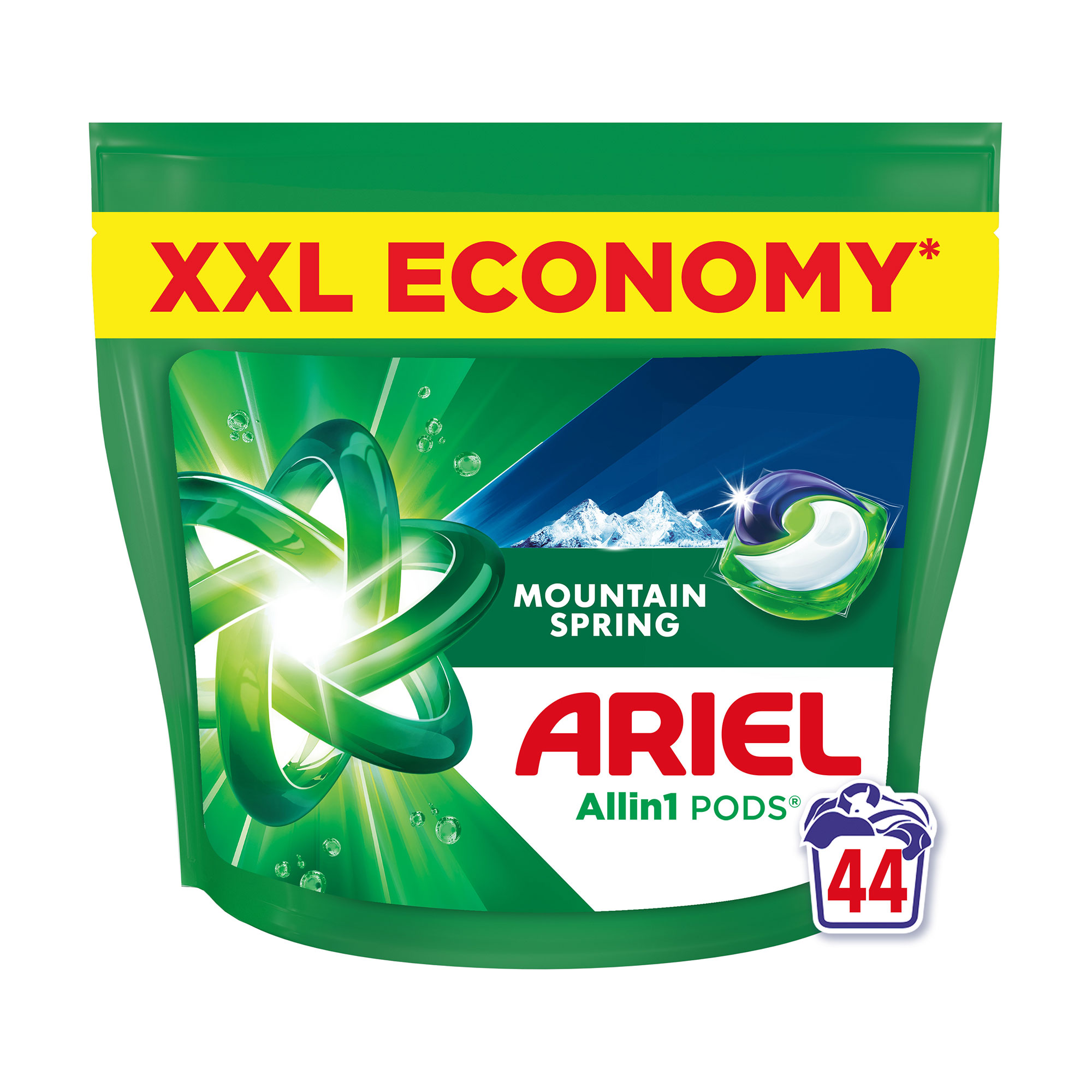 Уцінка! Капсули для прання ARIEL Pods All-in-1 Все-в-1, Гірське джерело, 44 цикли прання, 44 шт