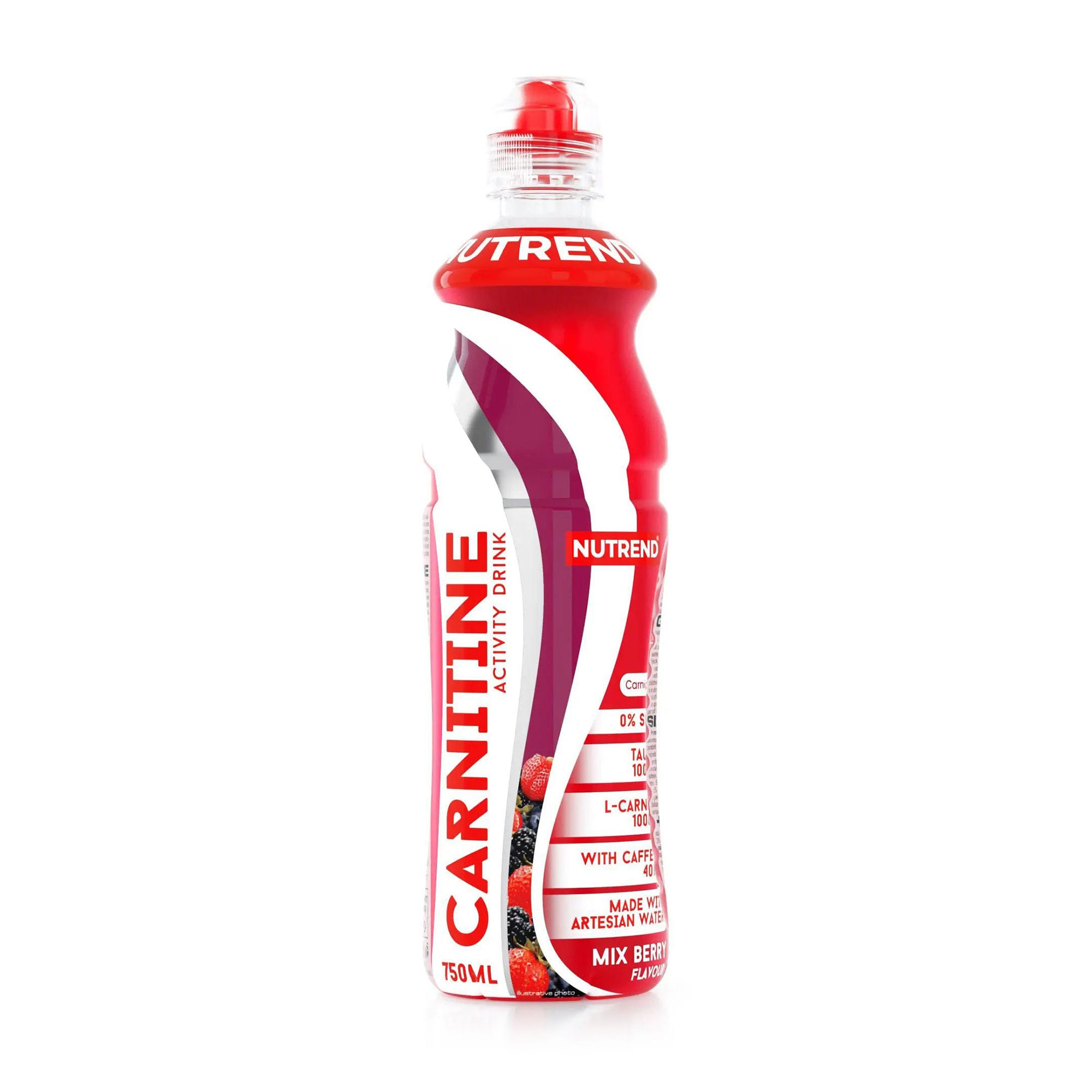 Уцінка! Карнітиновий напій активності з кофеїном Nutrend Carnitine Activity Drink зі смаком ягідного міксу, в рідині, 750 мл