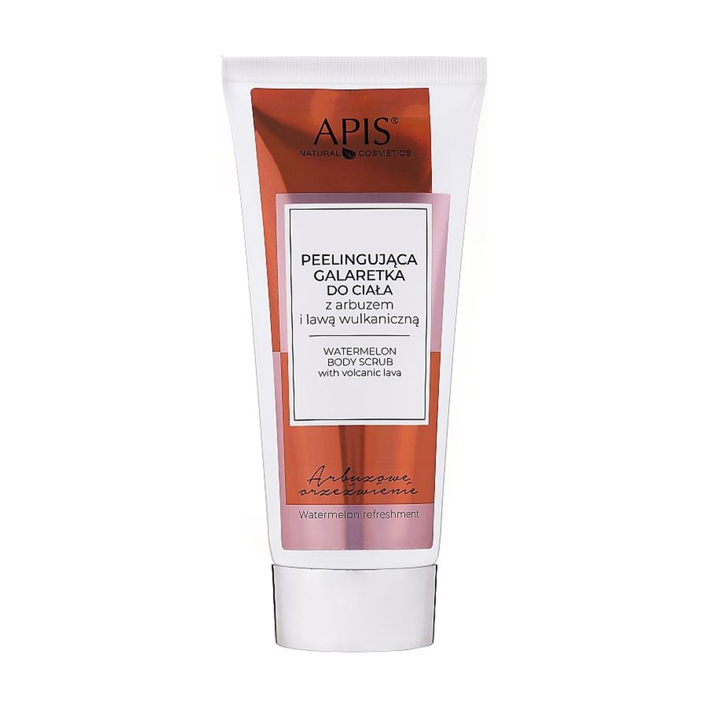 Уцінка! Кавуновий скраб для тіла Apis Natural Cosmetics Watermelon Body Scrub з вулканічною лавою, 200 мл