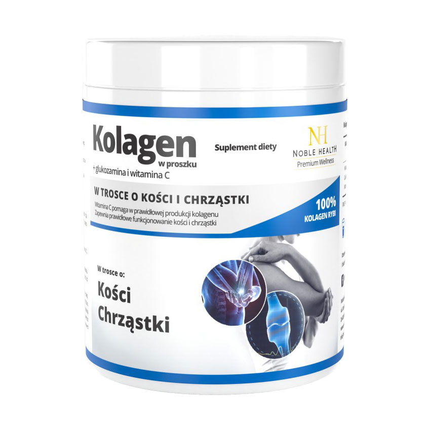 Уцінка! Колаген + глюкозамін + вітамін С Noble Health Collagen + Glucosamine + Vitamin C, комплекс для догляду за тілом, в порошку, 100 г