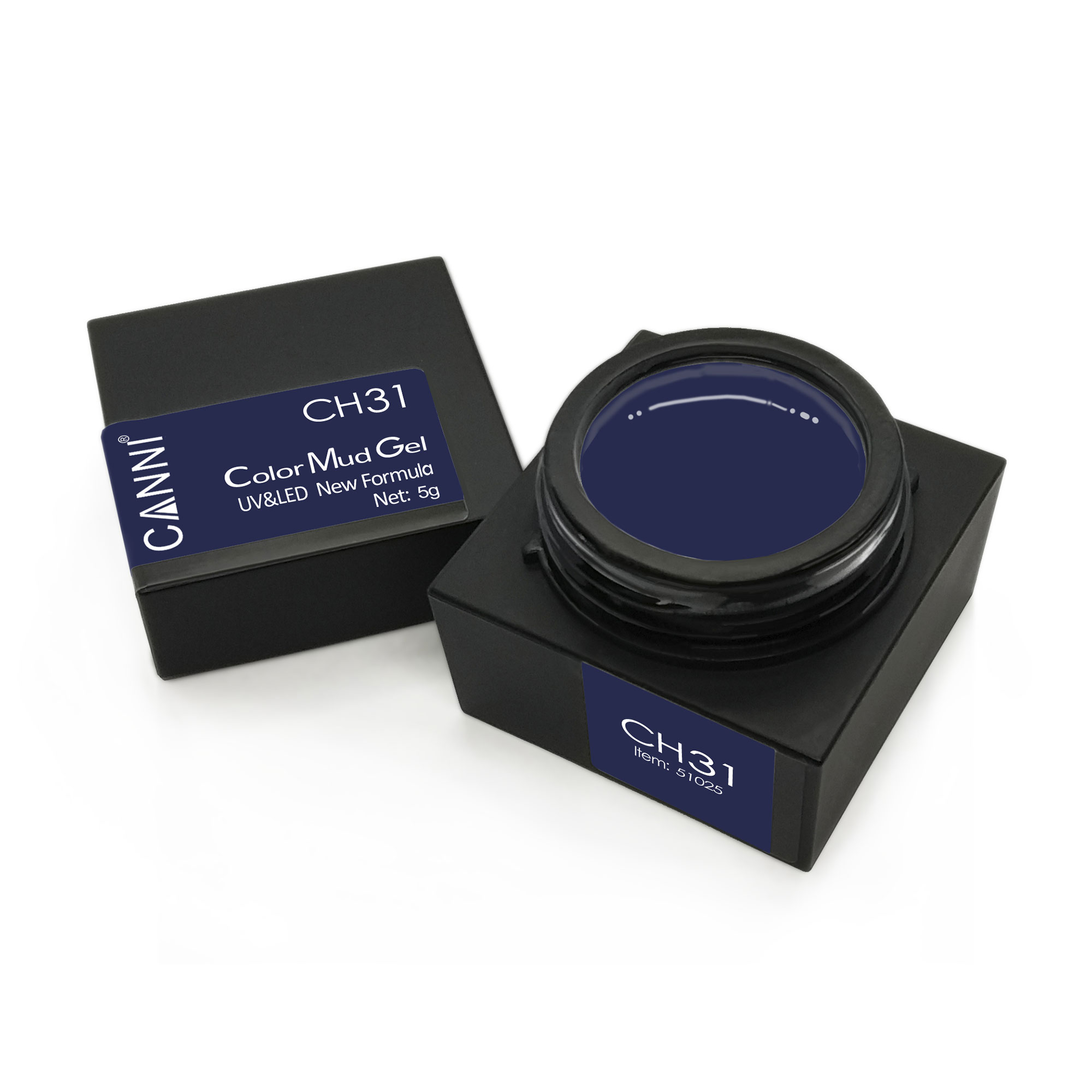 Уцінка! Кольоровий мус-гель Canni Color Mud Gel CH31 чорничний, 5 г