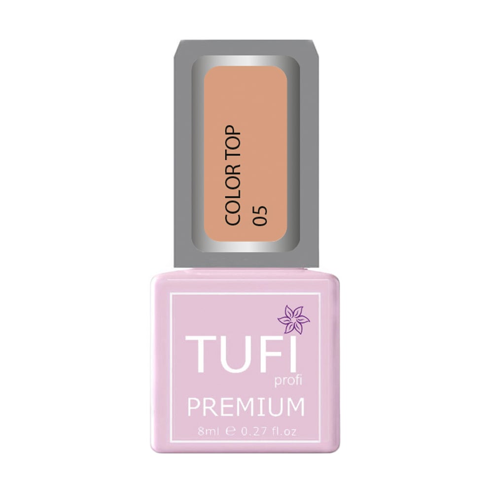 Уцінка! Кольоровий топ для нігтів Tufi profi Premium Color Top 05 Ягідна глазур, 8 мл
