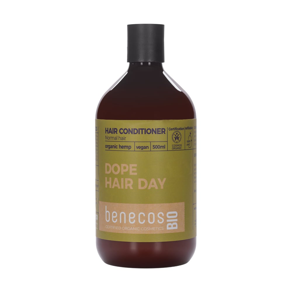 Уцінка! Кондиціонер Benecos Bio Dope Hair Day Hair Conditioner для нормального волосся, з органічною коноплею, 500 мл